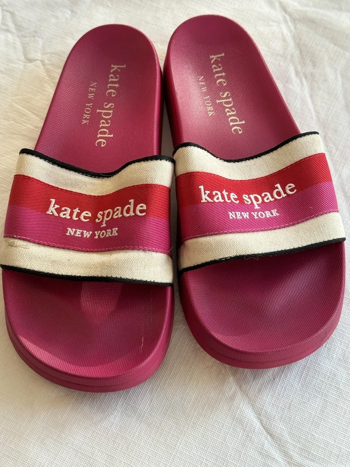 Сандалии-шлепанцы Kate Spade Buttercup праздничные розовые/фамильные помидоры размер 9B - Изображение 1 из 4