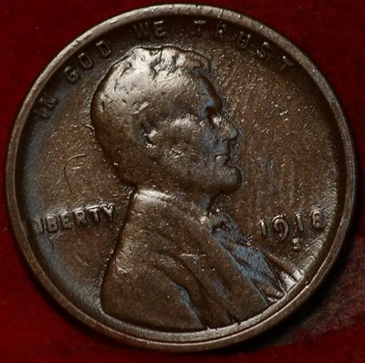 1918-S San Francisco Mint Copper Lincoln Wheat Cent - Image 1 of 2