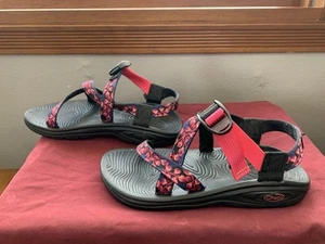 Chaco Zvolv z1 Dark Reef Pink Blue Floral j105576 Sport Sandals Womens 7 - Picture 1 of 12