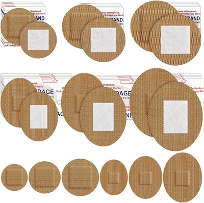 120Pcs Small Bandage Bulk round Oval Bandages for Face Fabric Adhesive Flexible  - Image 1 of 4