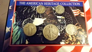 AMERICAN HERITAGE U.S. MÜNZSAMMLUNG 1927-44 1C ,5C, ( SILBER-10C. 25C, 50C) - Bild 1 von 7