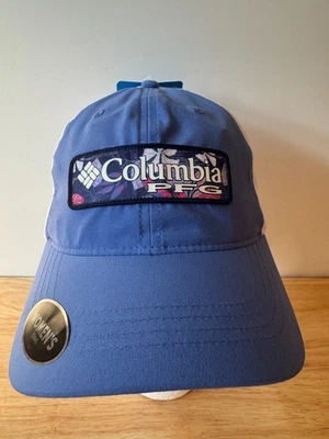 Columbia PFG Sombrero Para Mujer Cola de Caballo Parche Snapback Azul Blanco Malla Camionero Sombrero Nuevo con Etiquetas Foto 1 de 4