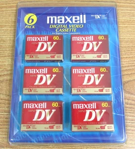 Maxell Digital Video Cassette 6er Pack Mini DV 60min DV 60SP NEU versiegelt - Bild 1 von 2