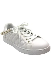 Guess Women's Reney Chain Quilted Sneakers White - Picture 1 of 3