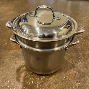 Calphalon 8Qt 8608MP Stainless Stock Pot With Lid, Strainer Insert - Picture 1 of 9