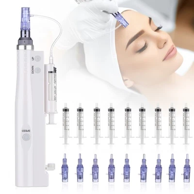 MARKENLOS Elektrisch Microneedling Pen 0,25mm-2,5mm Drahtlose Dermapen Gesichtsreparatur