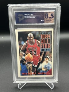 1992-93 Topps All Star 1st Team #101 MICHAEL JORDAN - PSG Graded 8.5 - Picture 1 of 3