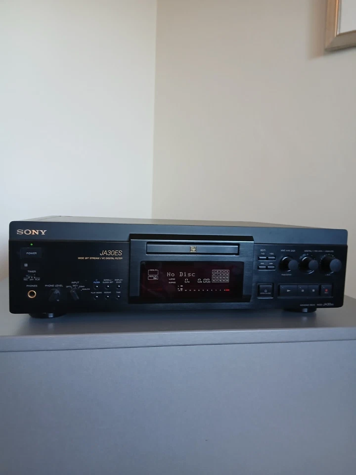 SONY MDS-JA30ES HIGH-END DRAWER LOADING MINIDISC PLAYER/RECORDER ORIGINAL REMOTE - Image 1 of 4