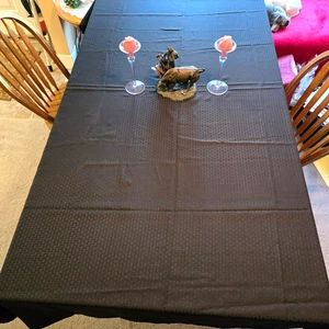 Mainstays Black Checkered Table Cloth 60" X 102"  Polyester - Picture 1 of 7