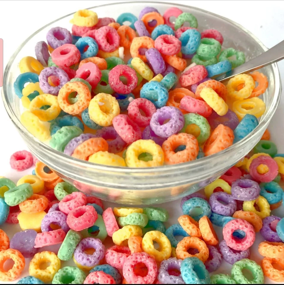 "Fruit Loops" Scented Cereal Bowl with Spoon Candle. Non Toxic - Image 1 of 1
