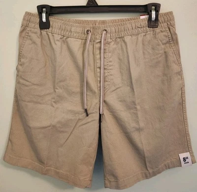 George Men's MEDIUM 32-34 Stretch Waist Pull On Shorts SANDSTORM KHAKI 8" #10725 - Image 1 of 3