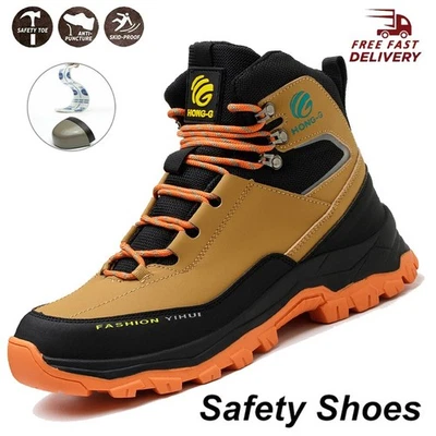 Botas de Trabajo para Hombres Puntera de Acero Zapatos de Seguridad Tenis Indestructibles Zapatos Ligeros Foto 1 de 4