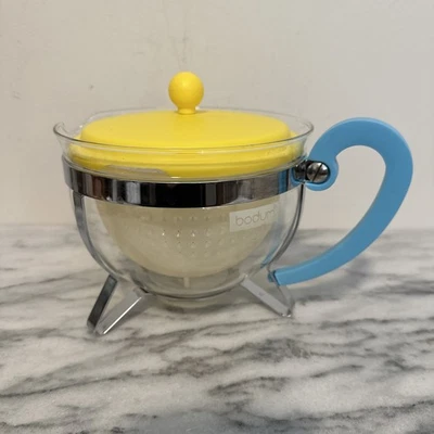 Infusor de té de vidrio BODUM Chambord - Tetera edición limitada - Amarillo azul ¡Excelente! Foto 1 de 4