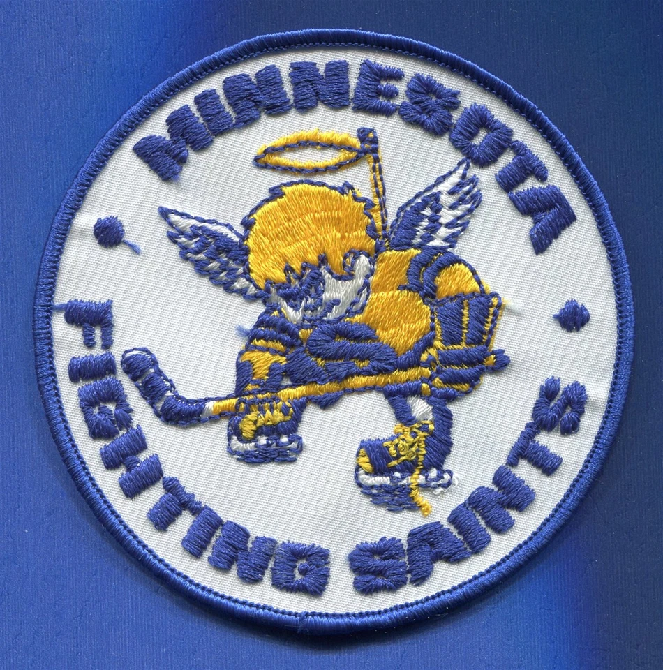 Parche redondo bordado de 4" de Minnesota Fighting Saints WHA Foto 1 de 1