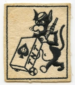 Cool WWII USN 13th NCB Naval Construction BN Seabees Unofficial Jacket Patch - Picture 1 of 2