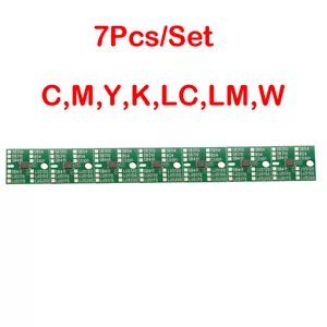 7 piezas chip único para cartucho de impresora Mimaki LUS150 1000 ml - C,M,Y,K,LC,LM,W - Imagen 1 de 4