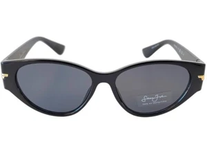 Sean John Black & Gold Designer Style Sunglasses with Dark Grey UV Lenses - NWT - Picture 1 of 5