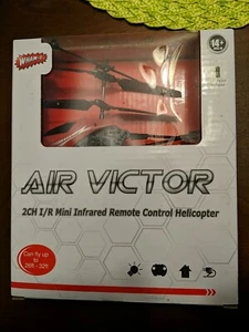Wham-O Air Victor 2CH Rechargeable RC Indoor Mini Helicopter Red - Picture 1 of 4