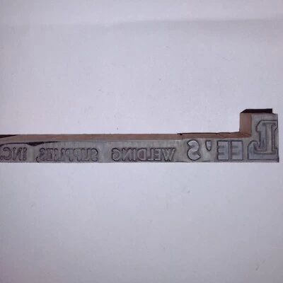 Lees Welding Supplies Inc Letterpress Printers Block Vintage - Image 1 of 4