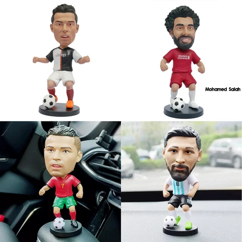 Cristiano Ronaldo Bobblehead Statue Mohamed Salah Action Figure Model Figurine Cover