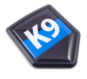 K9 Police thin blue line flag Black Shield Car bike Decal crest Emblem 3D - Imagen 1 de 4