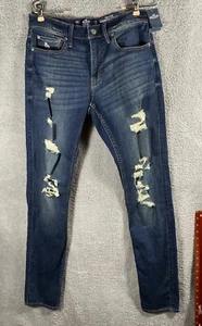 NWT Hollister 'Stacked Skinny' Destroyed Stretch Denim Jeans. 31X32 - Picture 1 of 10