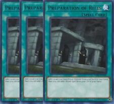 Yugioh - Preparation of Rites x 3 - 1st Edition Rare NM - Free Holographic Card