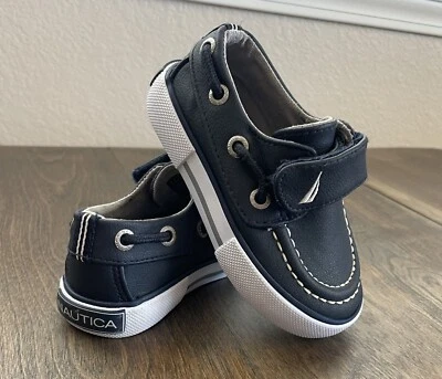Nautica Boat Shoes Size 5 Toddler Little River 3. Blue Slip On With Hook & Loop - Image 1 of 4