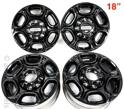 "4 llantas negras temblor de fábrica usadas Ford F250 F350 Super Duty 18"" 10479 3679" Foto 1 de 4