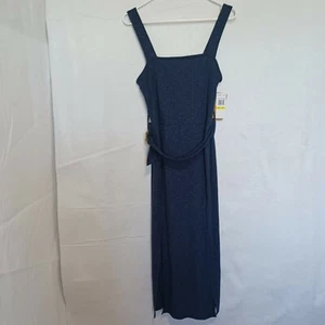 WT Mason & Belle Women's sleeveless Blue Dress with belt Size: Medium - Bild 1 von 12