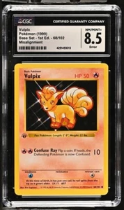 Vulpix 1999 Pokemon Base Set 1st Edition 68/102 Pokemon Card Misalignment Error - Picture 1 of 2