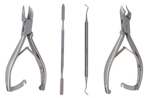 Pedicure Set 4-Nagelzangen Set Kopfschneider Nagelzange mit 2 x Corner Lifters D - Picture 1 of 11