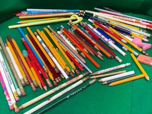 LOTE de lápices publicitarios de madera vintage años 50’s-80’s cajón basura mixto - Imagen 1 de 7