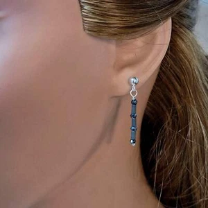 Spinell Hämatit-Ohrhänger: Schlichte Eleganz für Deinen Look - Bild 1 von 8