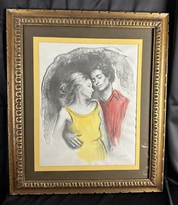 Impresión enmarcada edición limitada 113/250 de M. Maurice - "Young Love" - Imagen 1 de 10