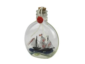 Modelo de barco Santa María en botella de vidrio 4" - Imagen 1 de 1