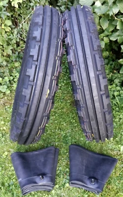 Set 2x Traktorreifen + 2x Schlauch 6.50-16 6PR BKT TF-8181 NEU (bis 30 km/h) - Bild 1 von 4