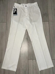 Adidas Climacool Men's 3 Stripe Golf Trousers 36" Waist 34" Length White BNWT - Picture 1 of 20