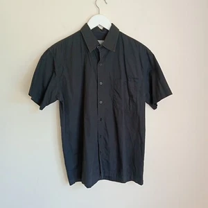 Mambo Y2K Smart Shirt S (Fit S-M) Black Embroidered Logo Short Sleeve Surf Skate - Picture 1 of 9