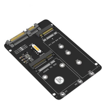 M.2 NGFF/MSATA auf 2,5 Zoll SATA 3 III 2 in 1 SSD Konverter Adapter Karte - Bild 1 von 4