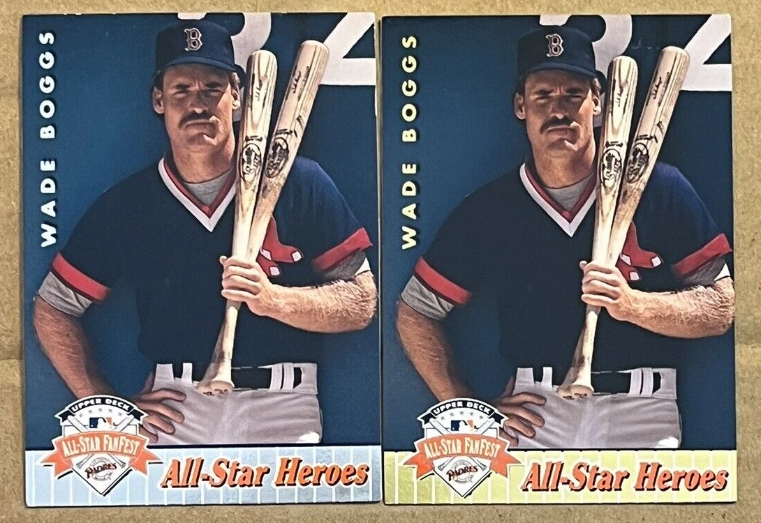 1992 UPPER DECK - ALL-STAR FANFEST - WADE BOGGS RED SOX - 1 SILVER / 1 GOLD #13