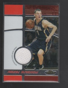 SARUNAS JASIKEVICIUS 2005-06 FINEST FACT ROOKIE CARD JERSEY #FFR-SJ  /1629