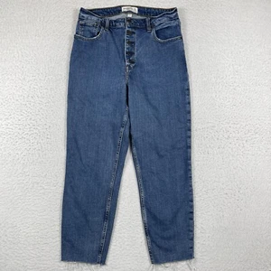 Abercrombie & Fitch Jeans Womens 29/8 Curve Love Button Fly The Mom High Rise - Picture 1 of 12