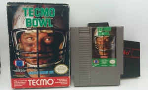 Tecmo Bowl Football Nintendo NES Video Game w/ Box Sleeve Styrofoam - Picture 1 of 8