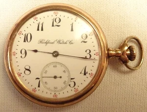Rockford Pocket Watch 16S 15J Gold Filled 1902 Mod. 3 Gd. 586 Running - Picture 1 of 9