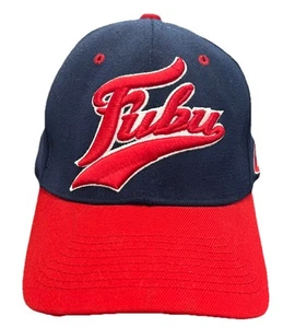 Vintage 90’s FUBU Hat Cap Blue Red Y2K Hip Hop Gangsta Rap NWA Ice T Snoop Dogg - Picture 1 of 4