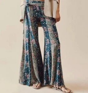 Free People Bali Sultry Boho pantaloni svasati taglia small D4 - Foto 1 di 10