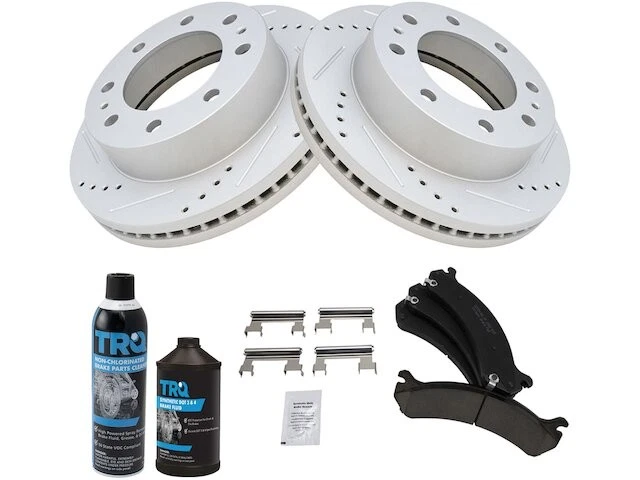 Kit de pastillas de freno delanteras y rotor TRQ 12GH58Q para Hummer H2 2003-2009 Foto 1 de 1