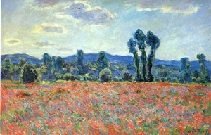Claude Monet Poppy Field in Giverny Landscape Hand painted Oil Painting Repro - Picture 1 of 9