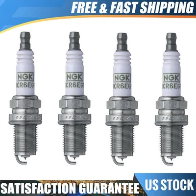 For 1991 1992 1993 1994 1995 1996 Ford Escort NGK Spark Plugs Set of 4PCS - Image 1 of 3